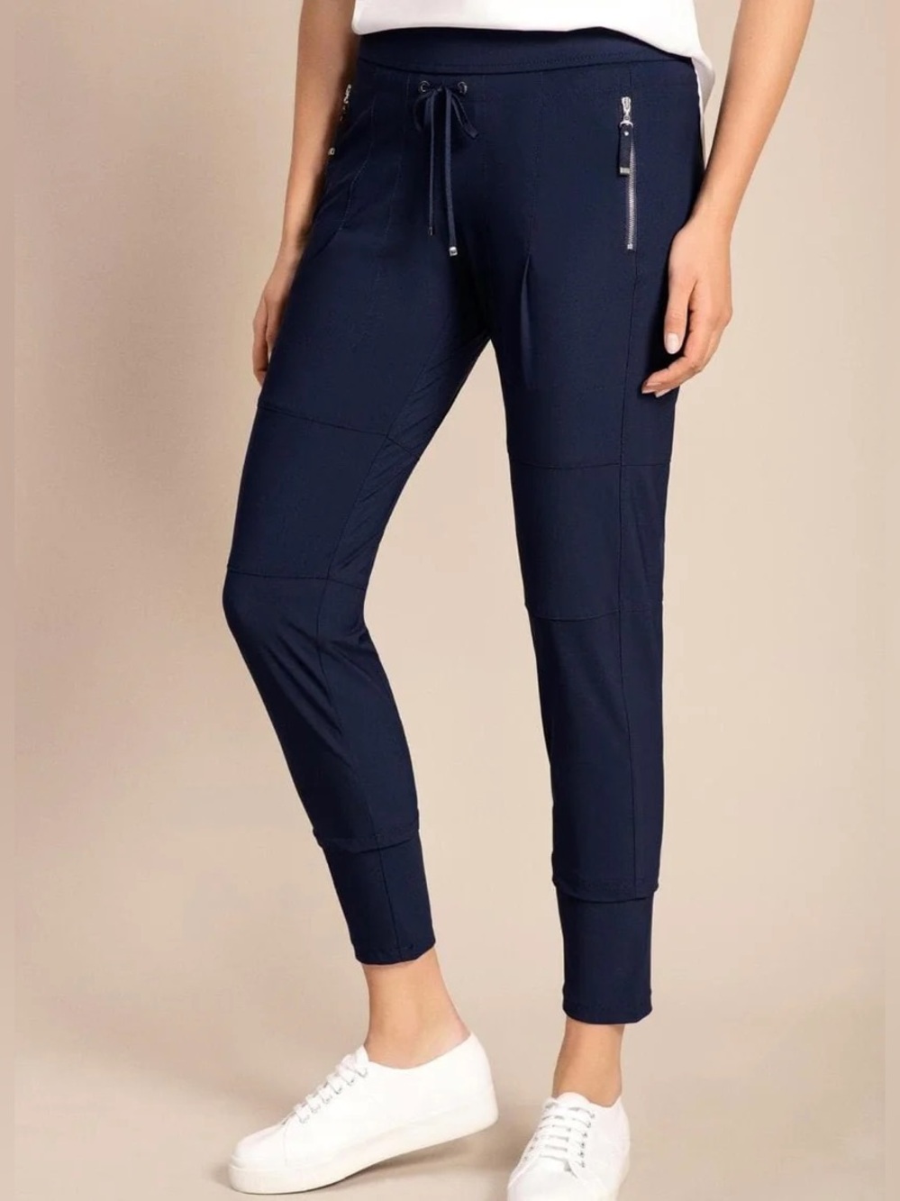 Raffaello Rossi Candy Pant Navy Blue Size 38 US Small